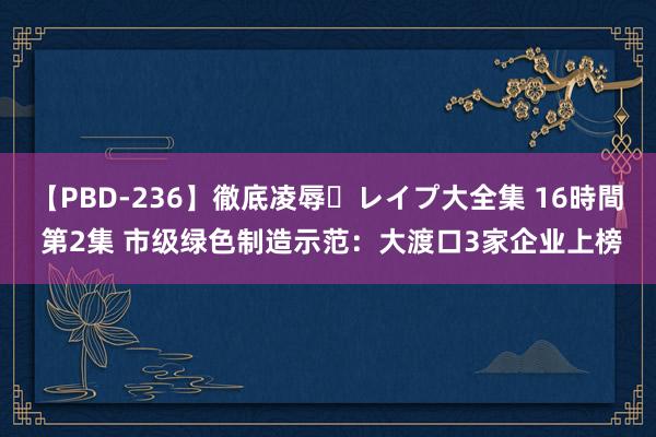 【PBD-236】徹底凌辱・レイプ大全集 16時間 第2集 市级绿色制造示范：大渡口3家企业上榜